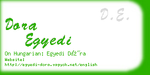 dora egyedi business card